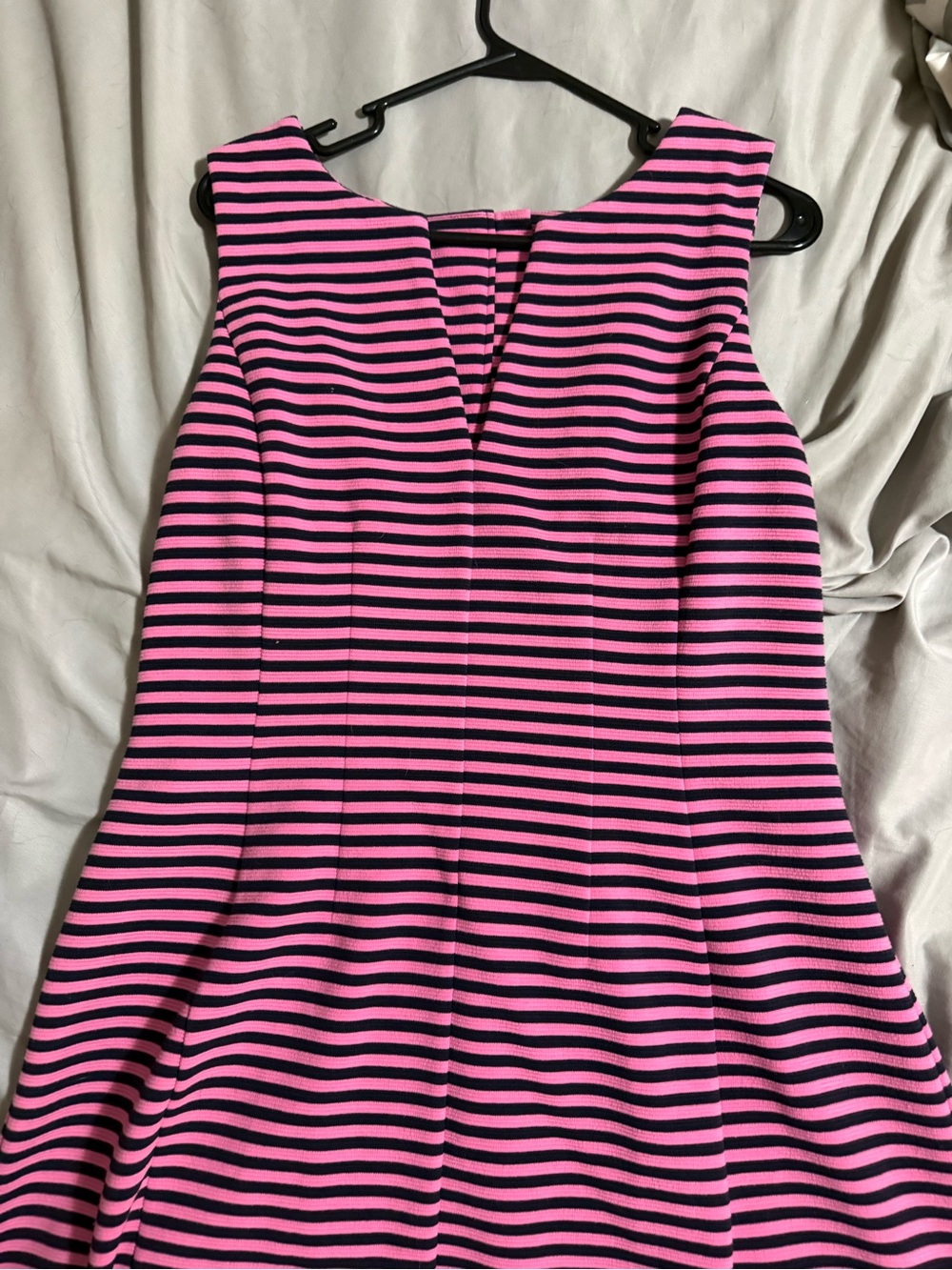 Lilly Pulitzer Pink and Navy Striped Sleeveless dress
